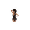 Pyjama 2 pièces, top et short dentelle noire 